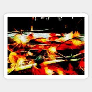 Flames in the Forest Sticker